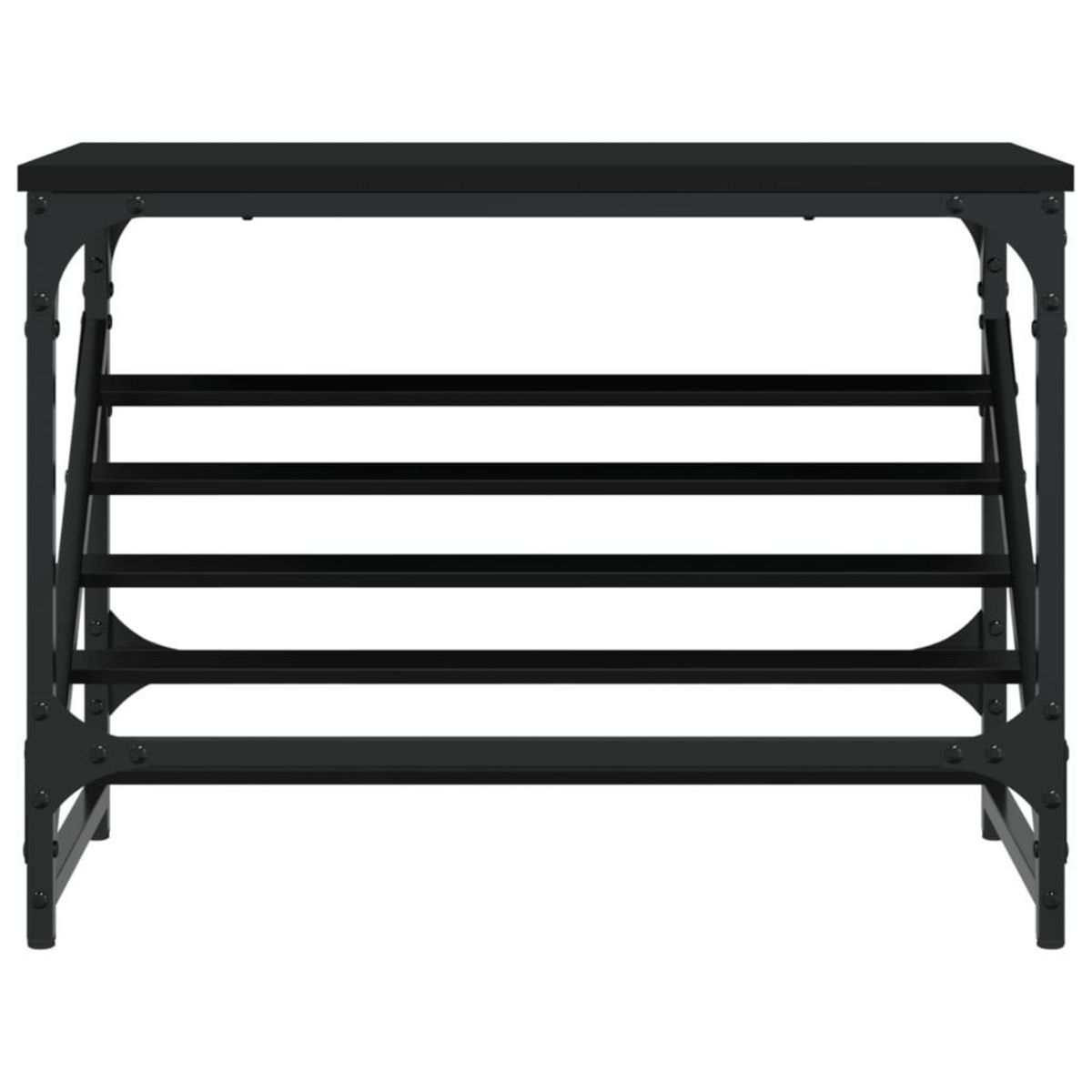 VIDAXL Etagere a chaussures noir 60x30x45 cm bois d'ingenierie