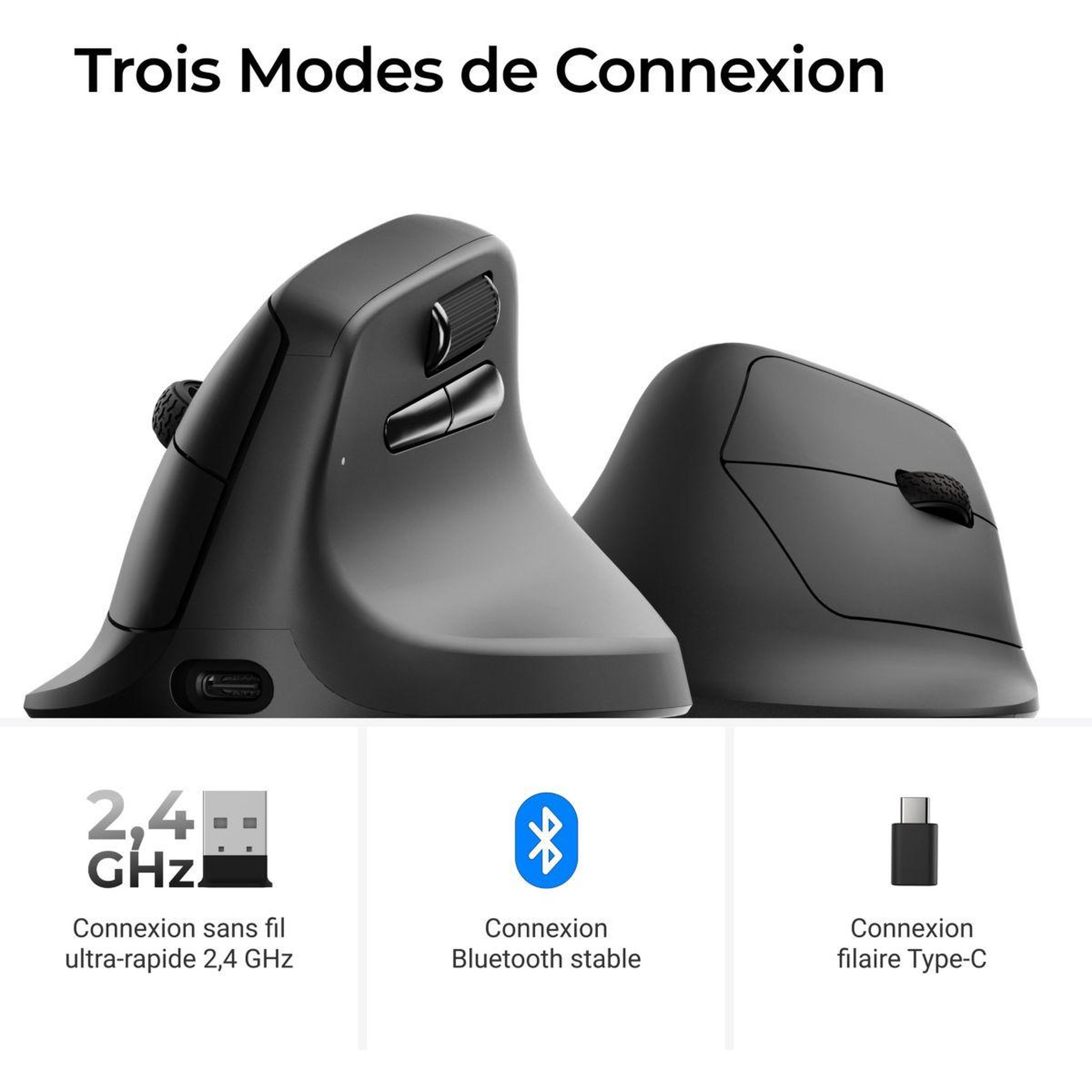 Voir la diapositive 3 : KEYCHRON Souris Gamer Sans Fil M5 8K Wireless