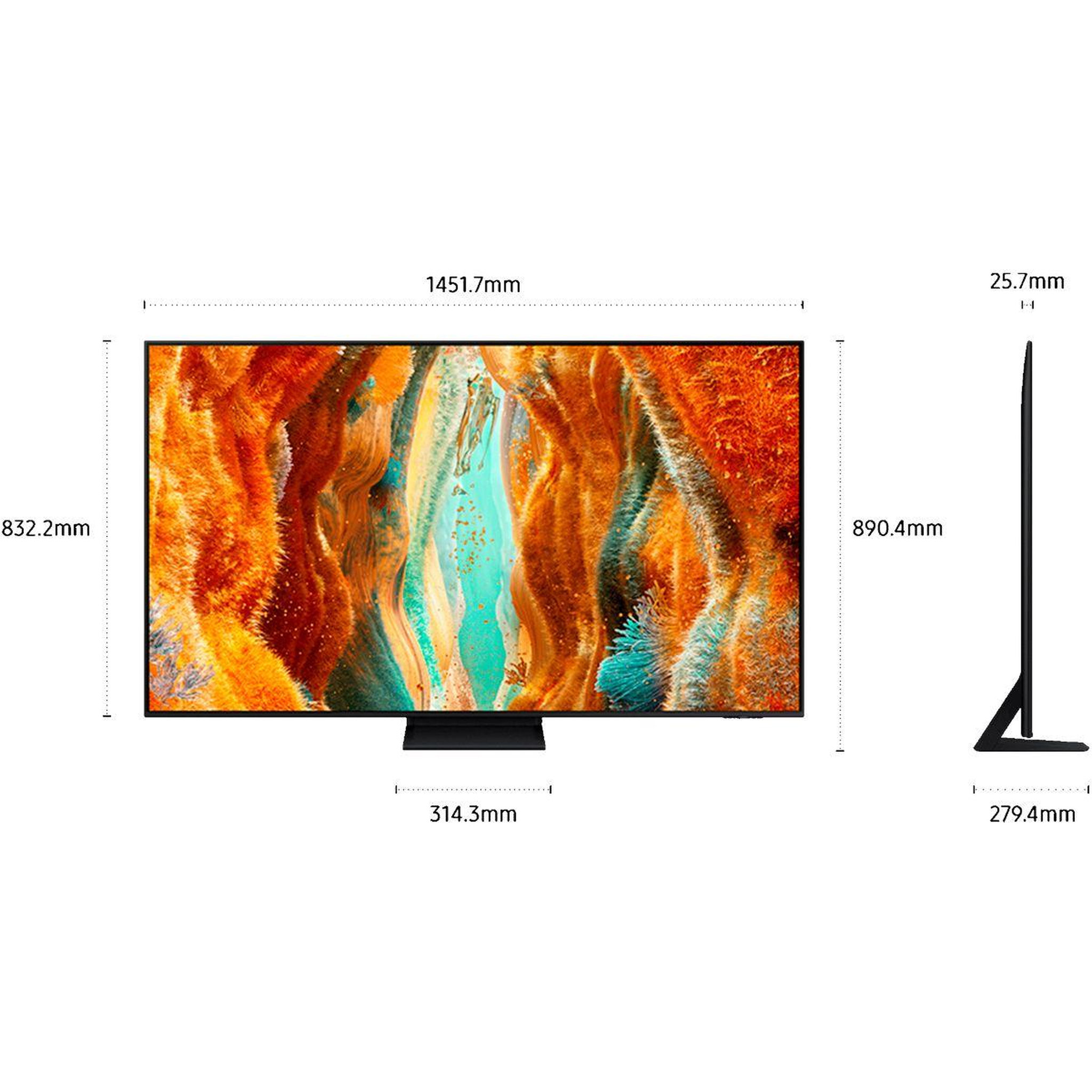 Voir la diapositive 2 : Samsung Tv mini led tq65qn77f (2025) 65  (163 cm) 4k - 100hz, neoqled (contrastes intenses)