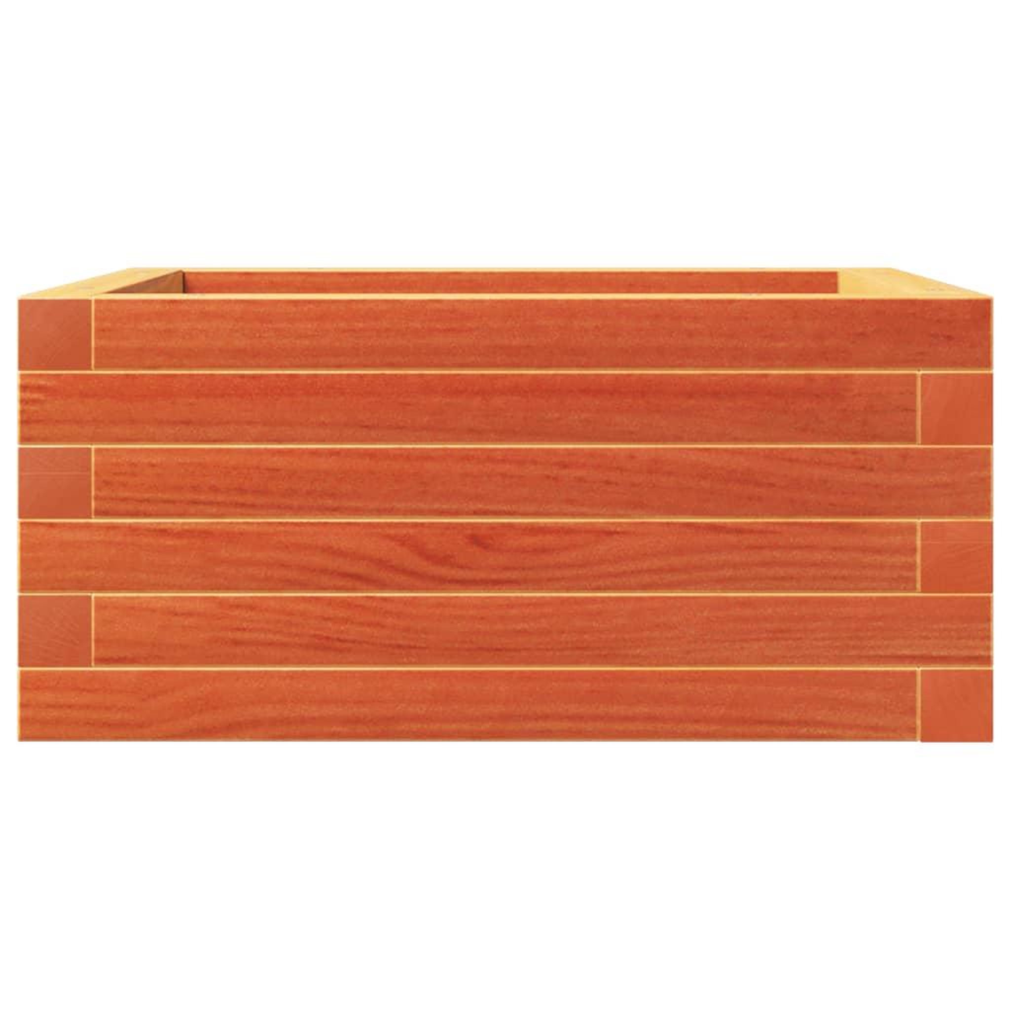 Voir la diapositive 5 : VIDAXL Jardiniere cire marron 50x50x23 cm bois de pin massif