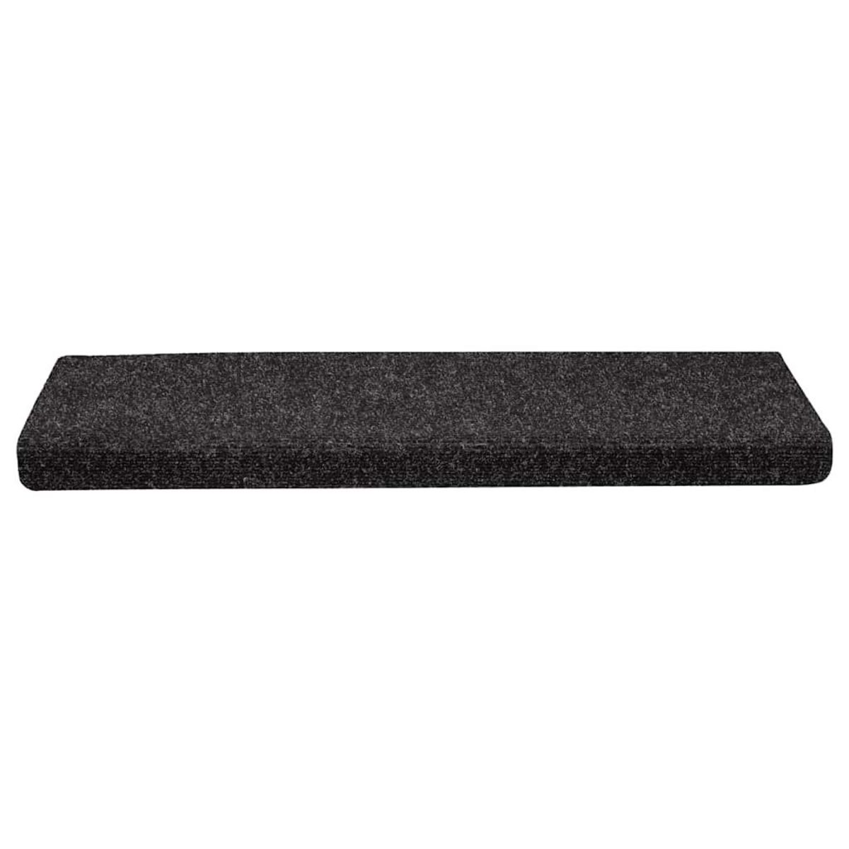 VIDAXL Tapis d'escalier autocollant 30 pcs noir 65x21x4 cm