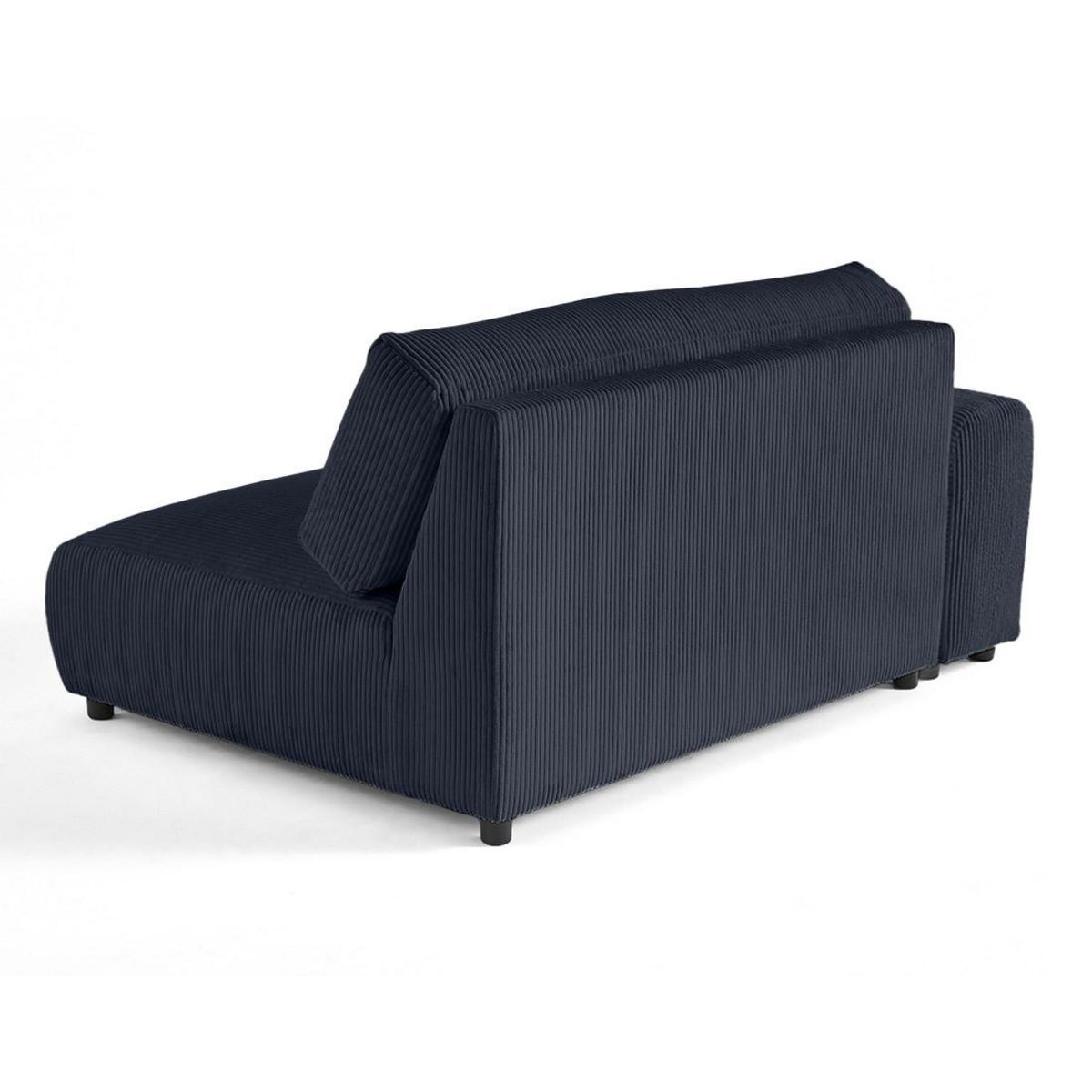 LISA DESIGN Garance - module d'assise 2 places avec accoudoir gauche - en velours côtelé