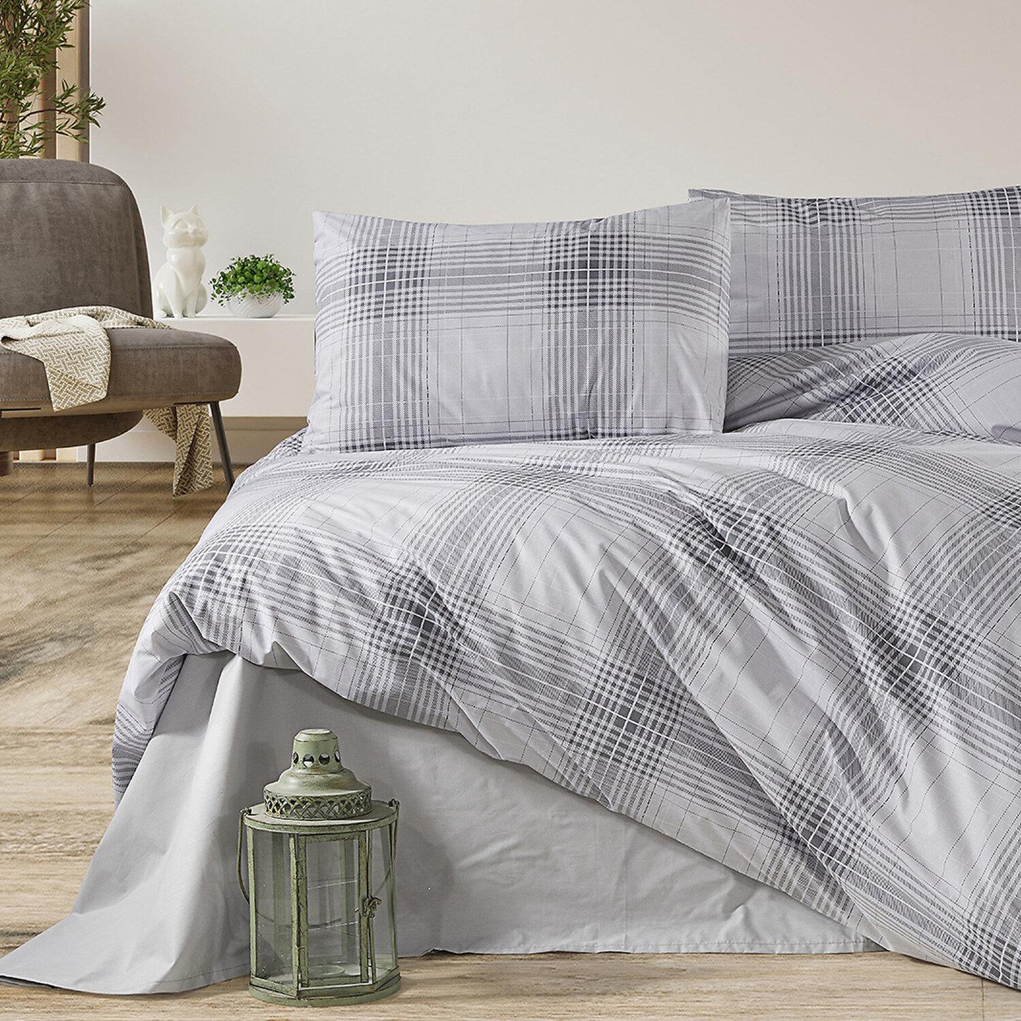Voir la diapositive 2 : Home collection Parure housse de couette 100% coton 57 fils imprimé nimagris