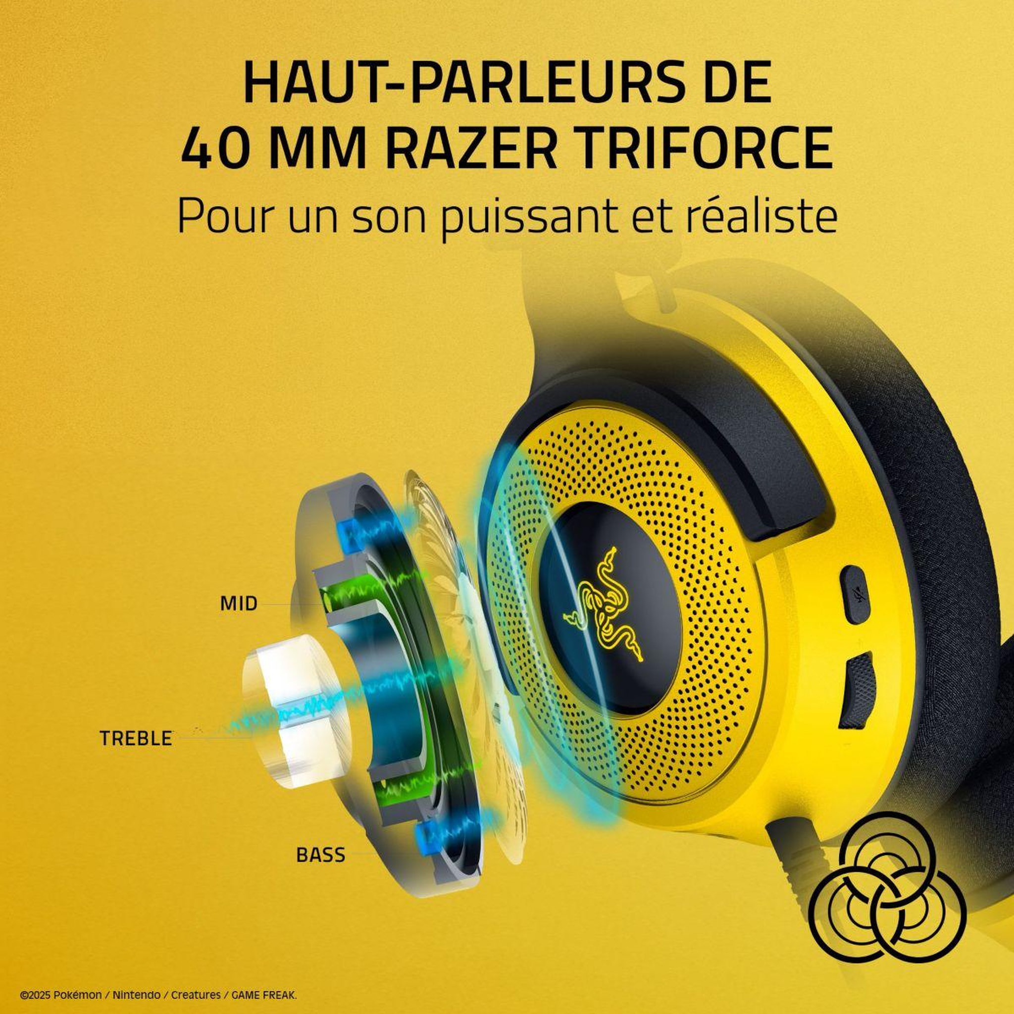 Voir la diapositive 4 : Razer Casque gamer KRAKEN V4 X POKÉMON KANTO STARTERS ED