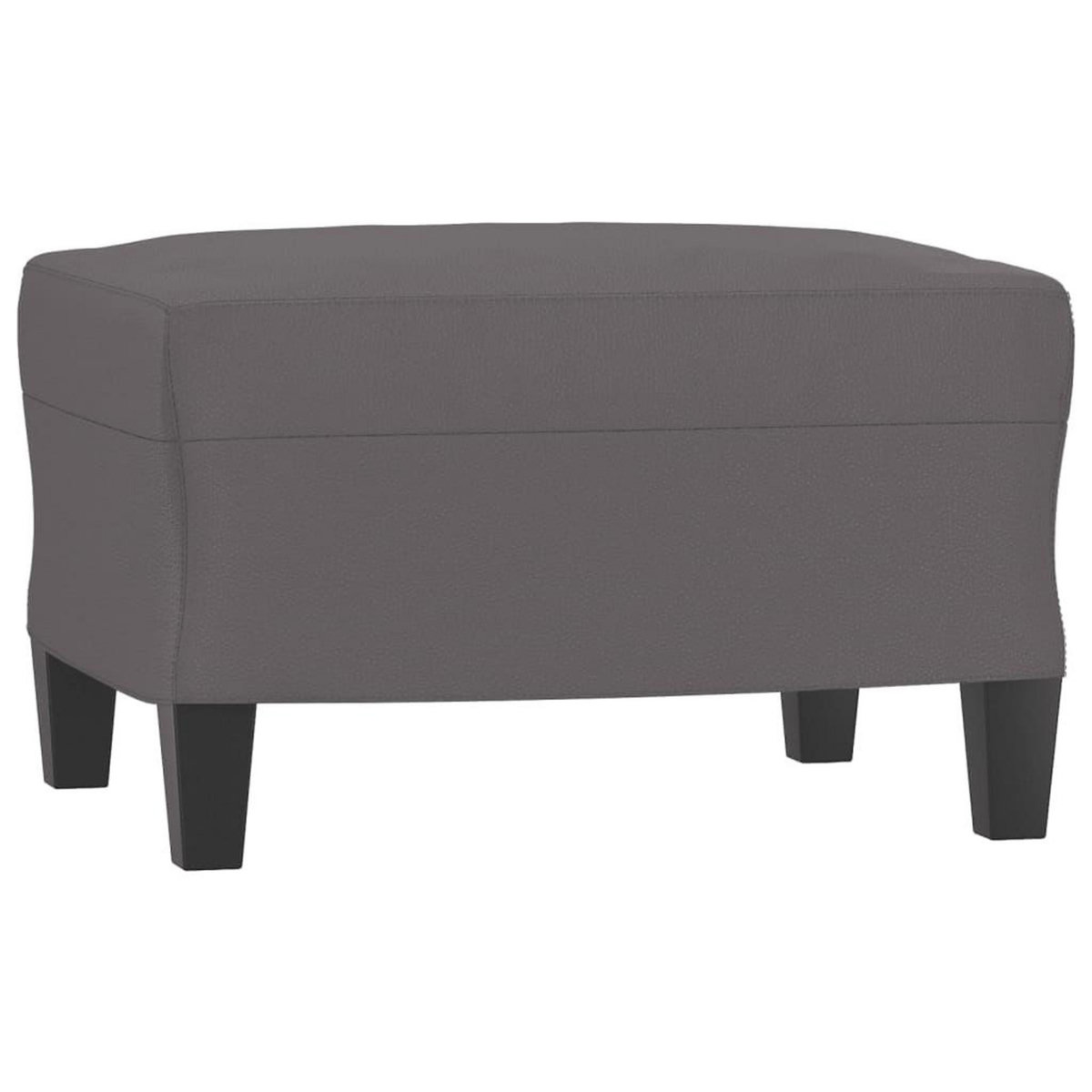 VIDAXL Ensemble de canapes 3 pcs avec coussins Gris Similicuir