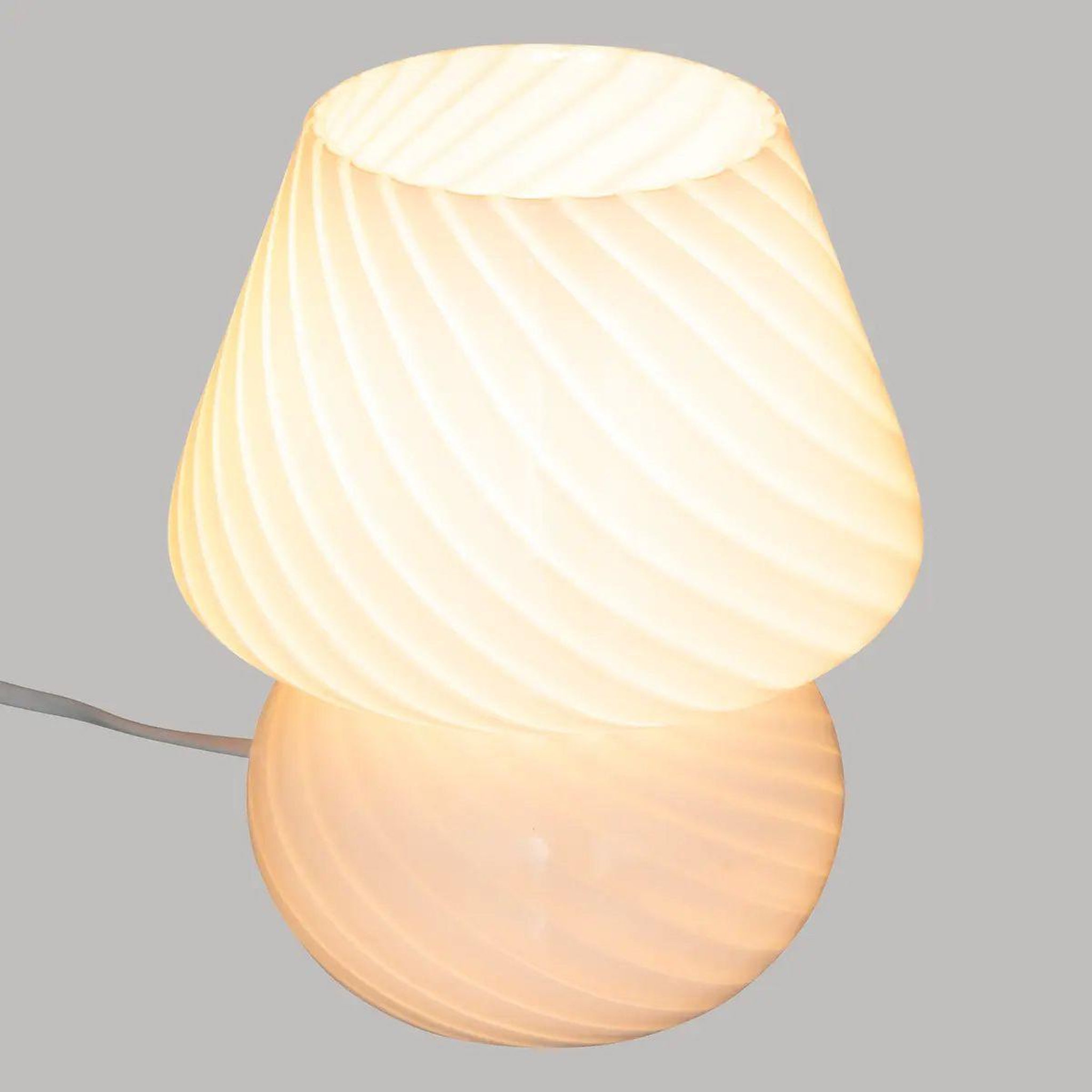 Voir la diapositive 4 : ATMOSPHERA Lampe à poser en verre  cara  18cm blanc