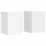 Voir la diapositive 2 : VIDAXL Supports pour plantes 2 pcs blanc 15x15x20 cm bois d'ingenierie