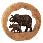 Paris Prix Éléphant avec Enfant Déco  Kenya  37cm Bronze