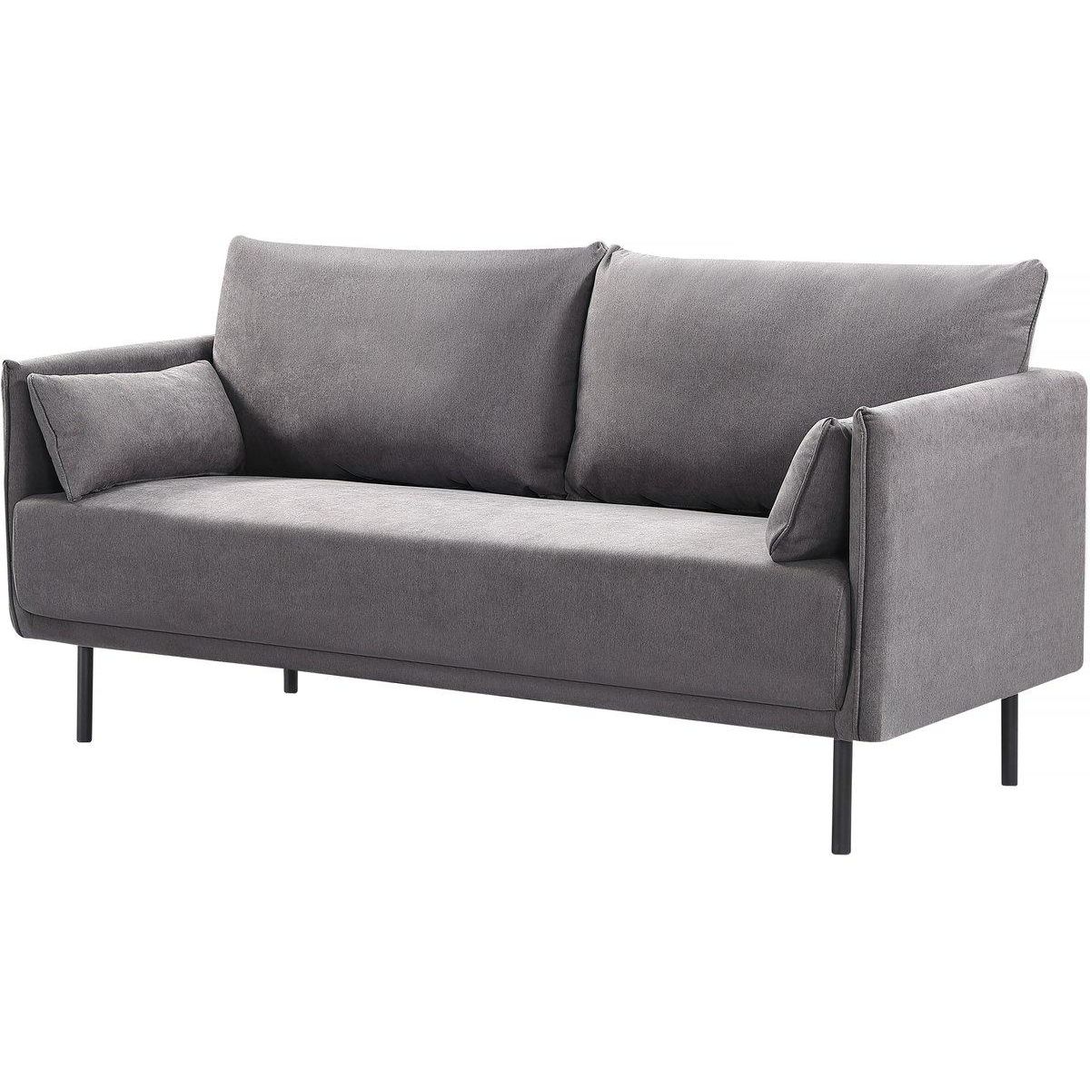 Habitat et Jardin Canapé fixe tissu  Rudy  - 180.5 x 78 x 52 cm - 3 places - Gris foncé