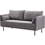 Habitat et Jardin Canapé fixe tissu  Rudy  - 180.5 x 78 x 52 cm - 3 places - Gris foncé