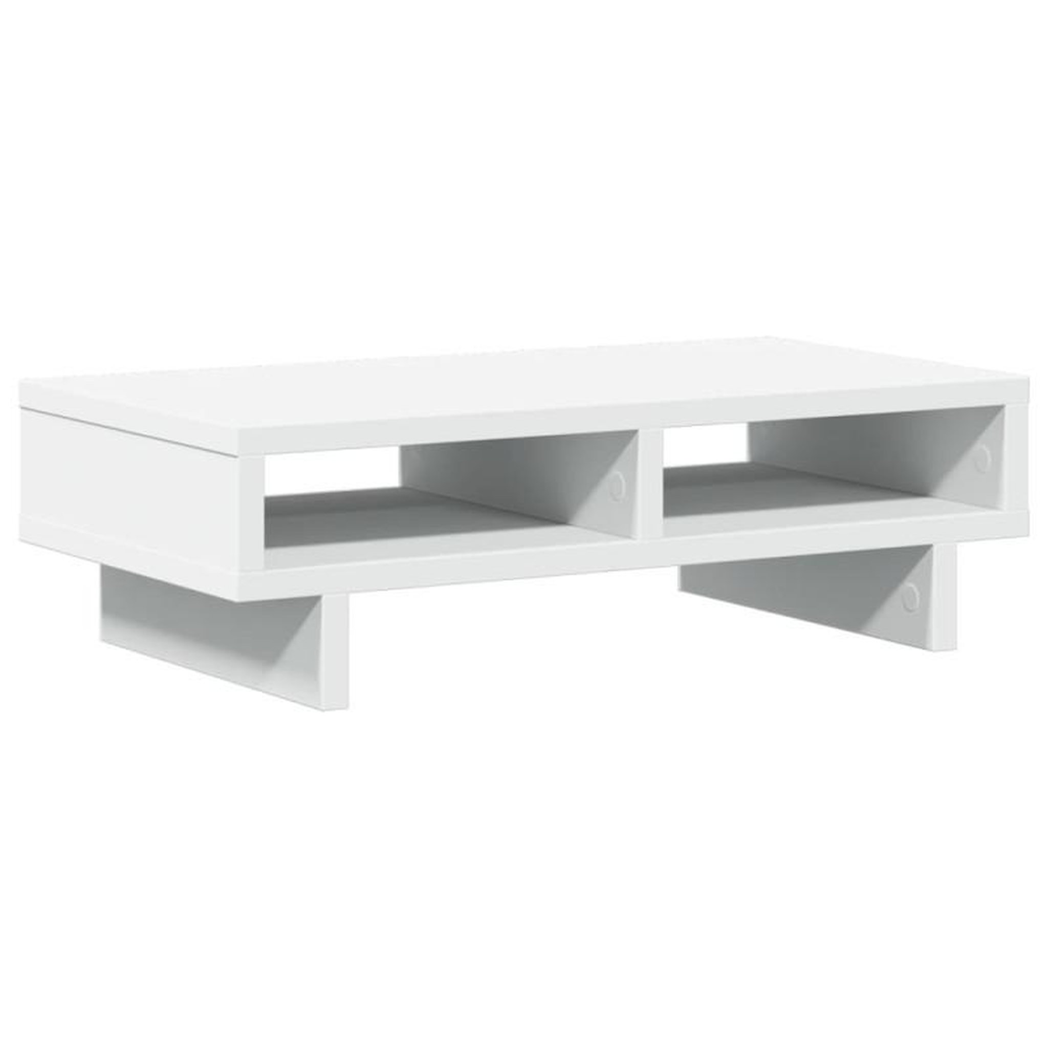 Voir la diapositive 6 : VIDAXL Support de moniteur blanc 50x27x15 cm bois d ingénierie