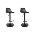 The Home Deco Factory Lot de 2 tabourets de bar noir