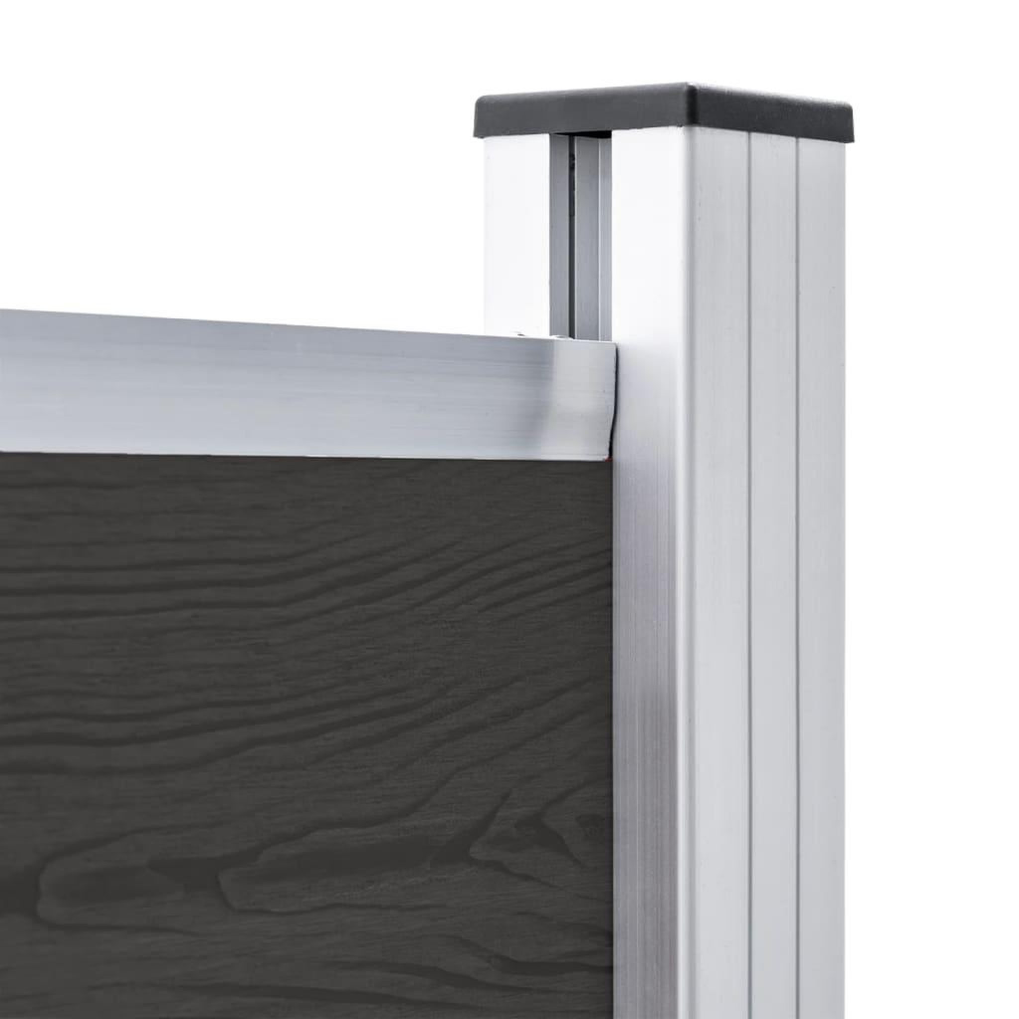 Voir la diapositive 5 : VIDAXL Panneau de cloture WPC 180x146 cm Noir