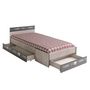 Voir la diapositive 5 : Lot de 2 tiroirs pour lit style industriel 90x190cm  LOFTY