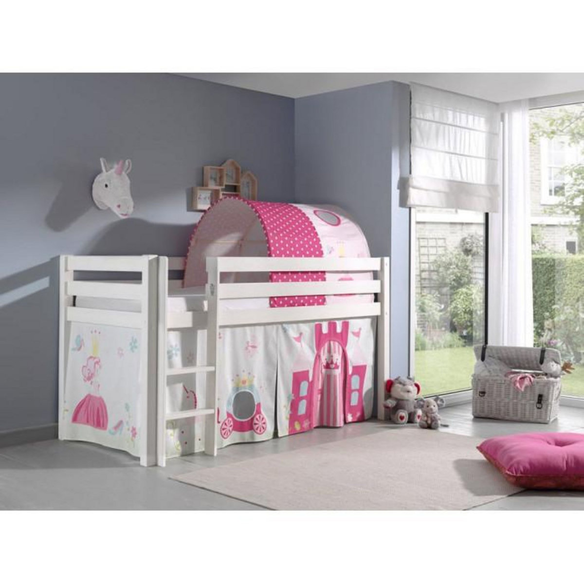Paris Prix Pack - Lit Enfant, Tente & Tunnel  Pino Princesse  Blanc