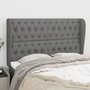 Voir la diapositive 1 : VIDAXL Tete de lit avec oreilles Gris fonce 163x23x118/128 cm Tissu