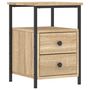 Voir la diapositive 2 : VIDAXL Table de chevet chene sonoma 34x35,5x50 cm bois d'ingenierie