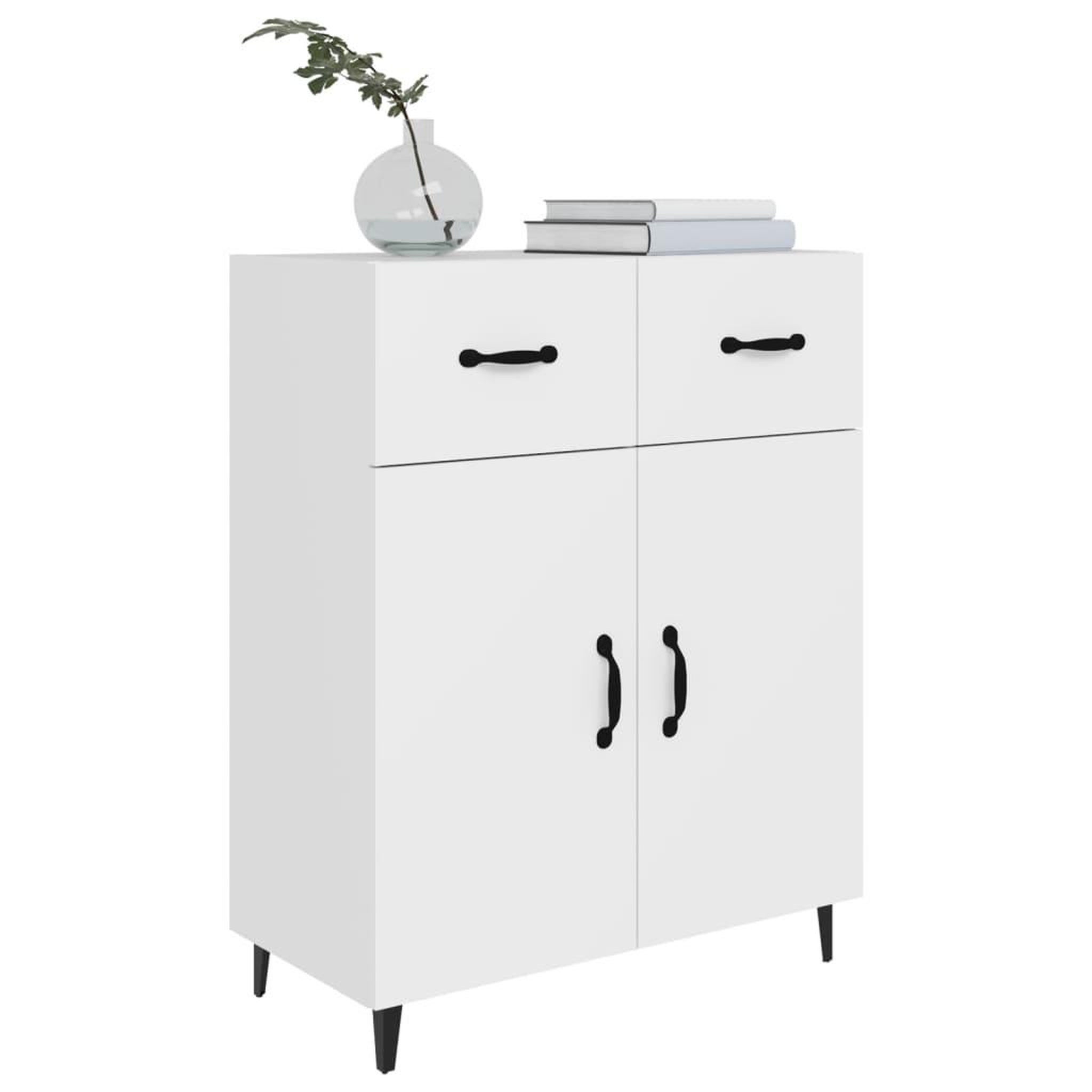 Voir la diapositive 4 : VIDAXL Buffet blanc 69,5x34x90 cm bois d'ingenierie