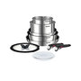 Voir la diapositive 2 : TEFAL Batterie de cuisine Tefal Ingenio Emotion 10 pièces Acier Inoxydable Antiadhésif
