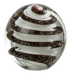 Paris Prix Presse-Papier en Verre  Vague  10cm Noir & Blanc