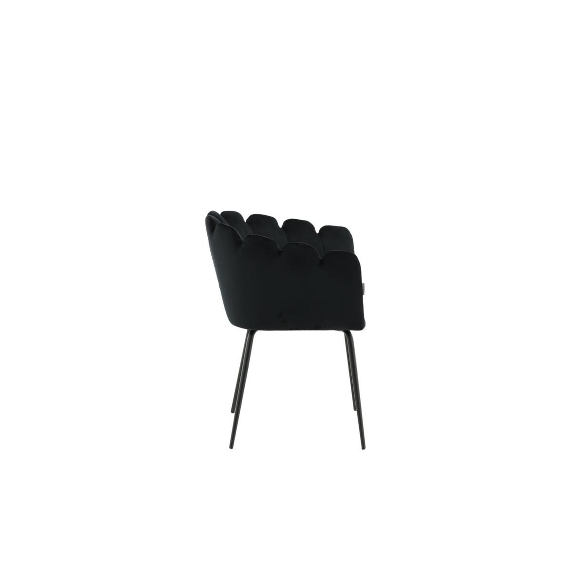 Voir la diapositive 4 : Paris Prix Chaise en velours  limhamn  76cm noir