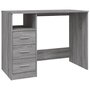 Voir la diapositive 2 : VIDAXL Bureau avec tiroirs Sonoma gris 102x50x76 cm Bois d'ingenierie