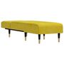 Voir la diapositive 3 : VIDAXL Chaise longue jaune velours