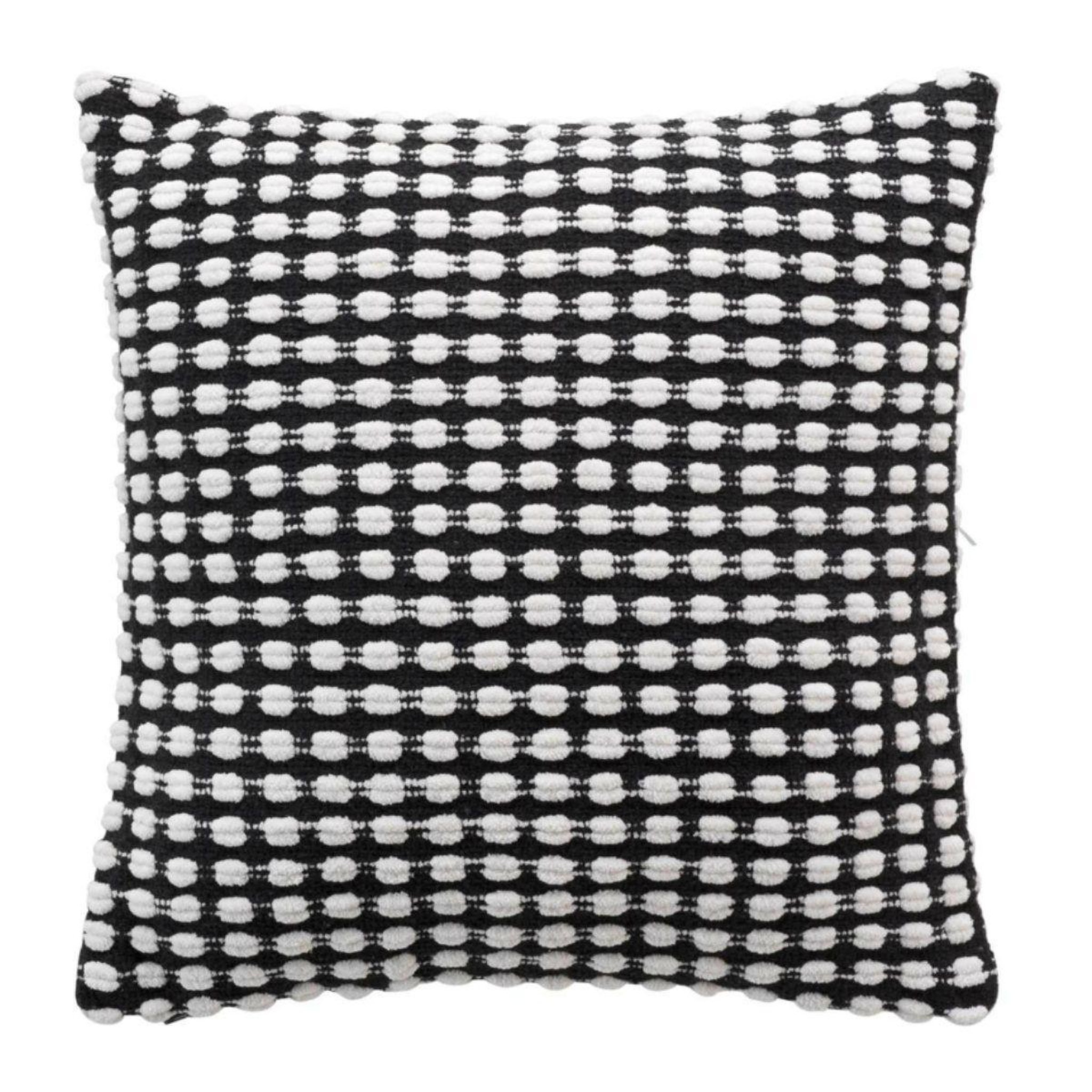 Douceur d'Intérieur Housse de coussin déco  greta  40x40cm noir
