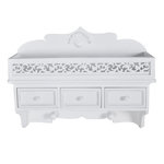 VIDAXL Etagere murale avec 3 tiroirs 2 crochets