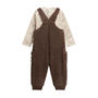 Voir la diapositive 2 : Petit Béguin Ensemble salopette bébé en sherpa et t-shirt Cracotte