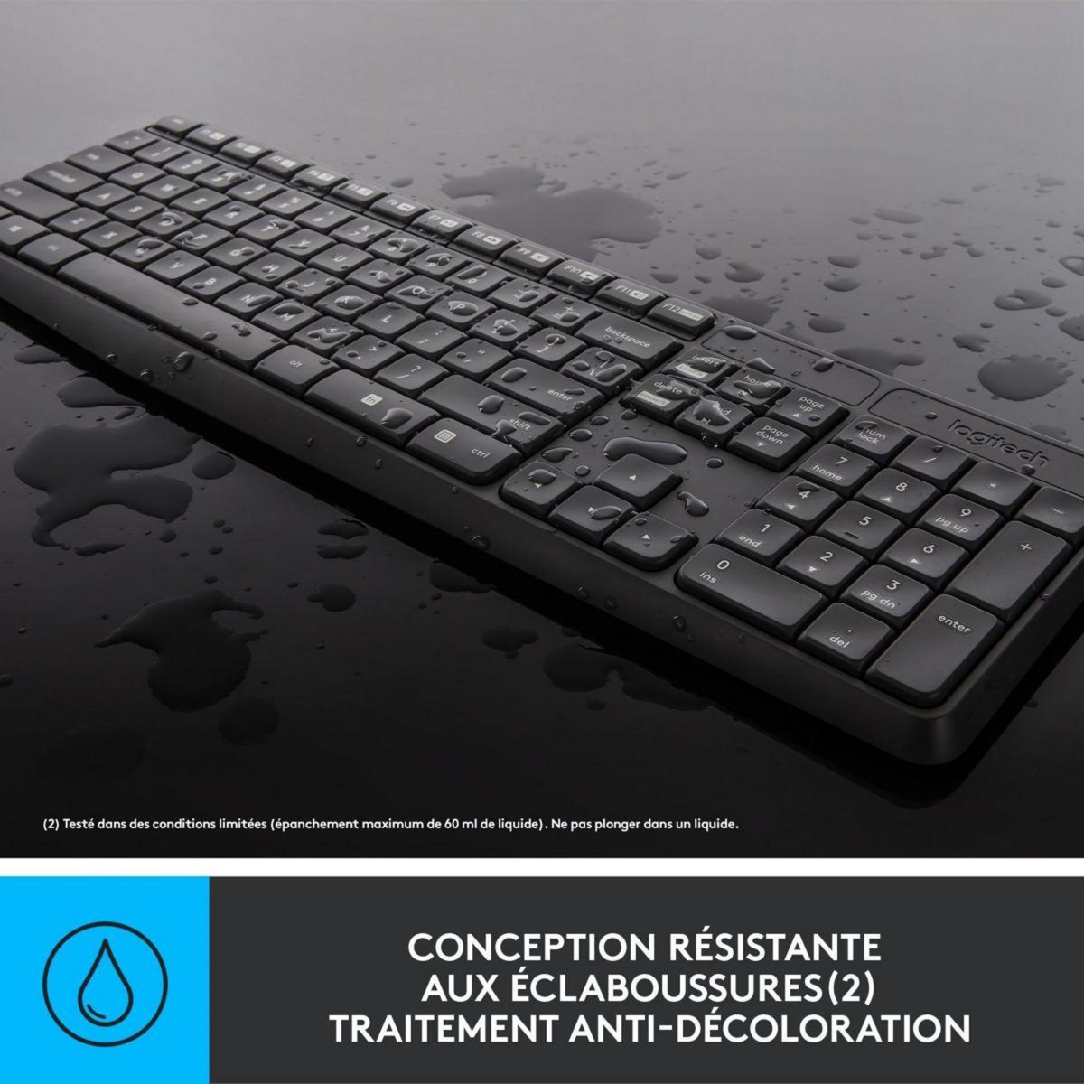 Logitech Clavier + Souris MK235 sans fil silencieux
