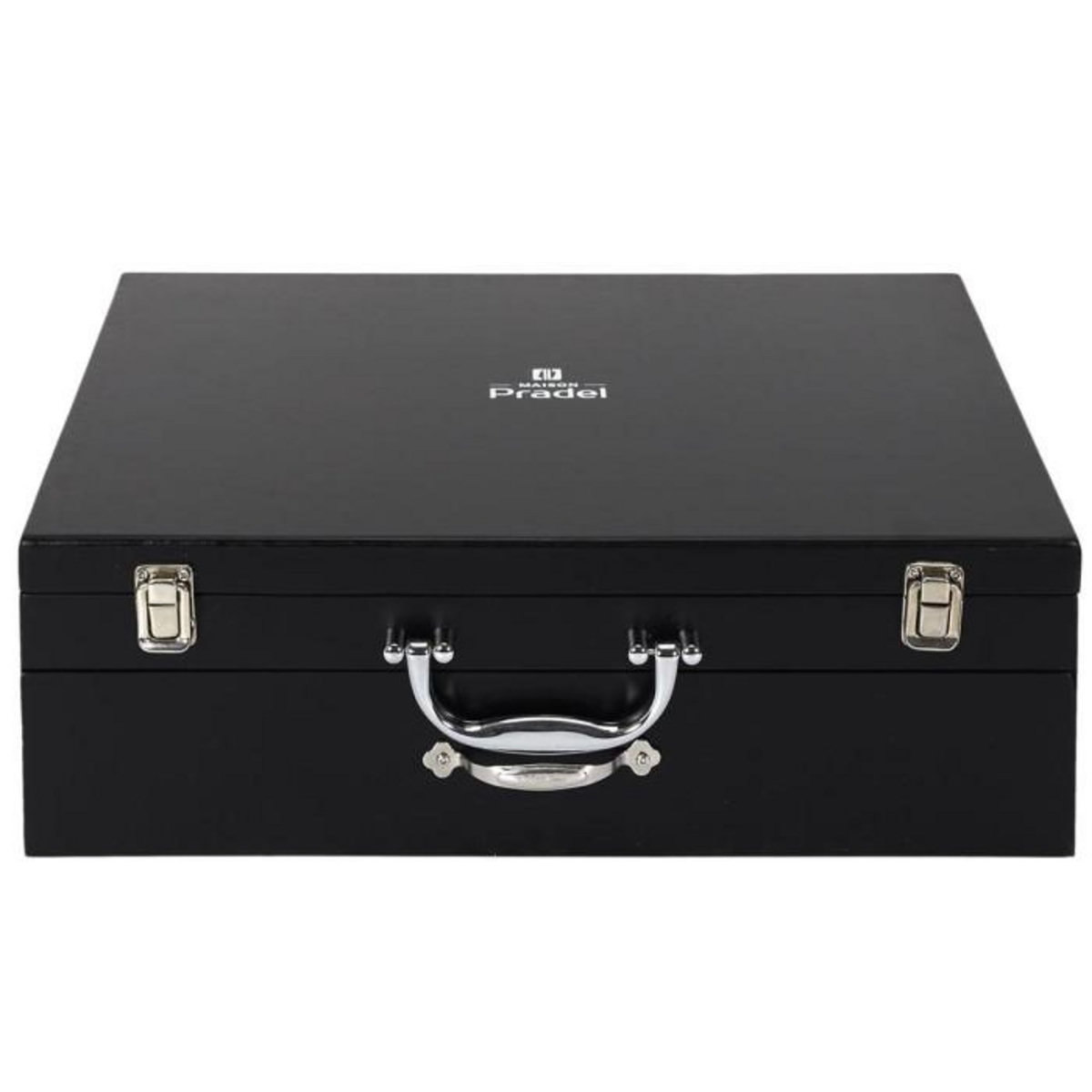 Paris Prix Ménagère 84 Pièces  Coffret Bois  45cm Noir