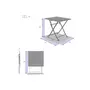 HESPERIDE Table d'appoint carrée pliante Greensboro Graphite - 40 x 40 cm