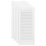 Voir la diapositive 2 : VIDAXL Portes d armoire à persiennes 4 pcs blanc 69x29,5 cm