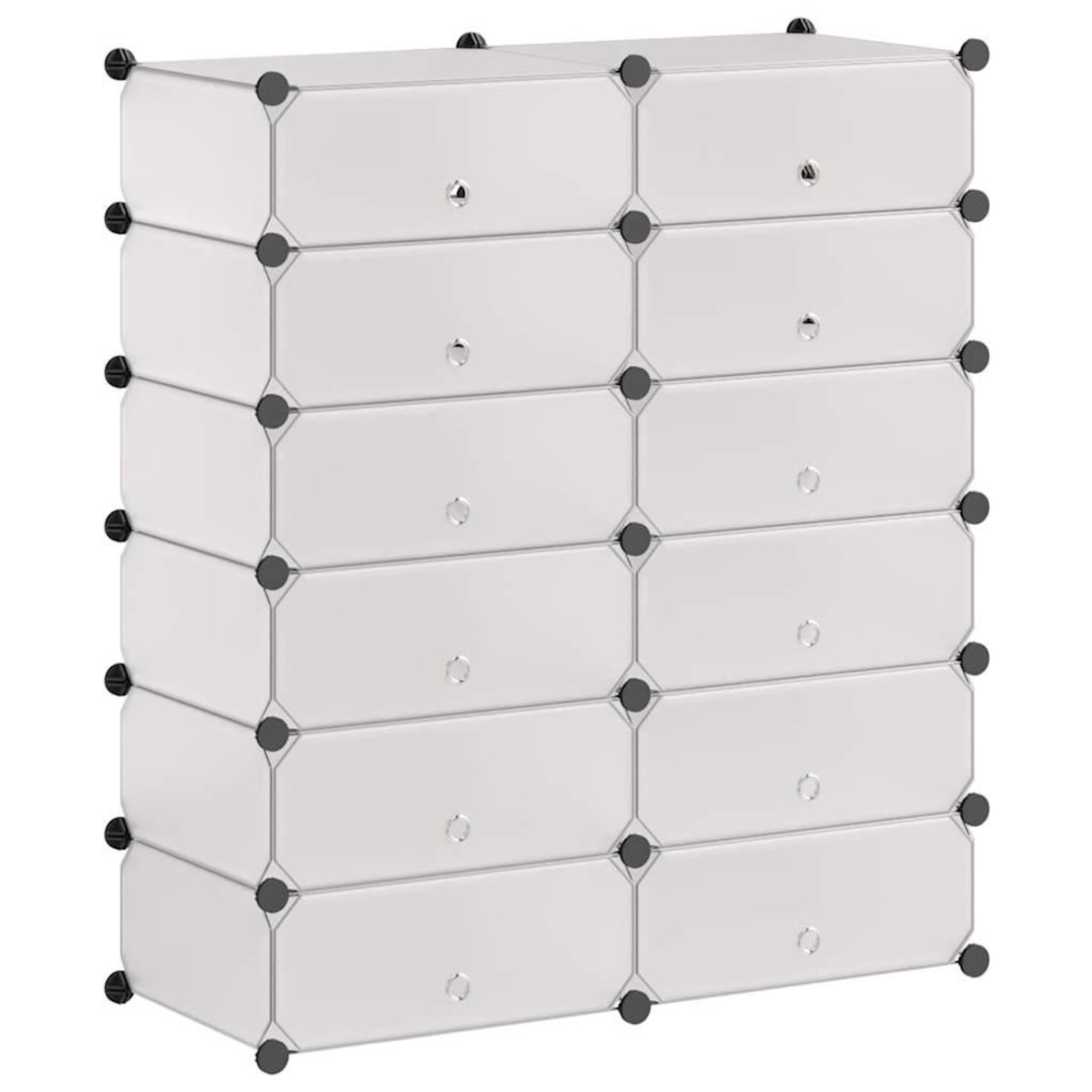 VIDAXL Armoire a chaussures avec 12 compartiments Blanc