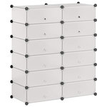 VIDAXL Armoire a chaussures avec 12 compartiments Blanc