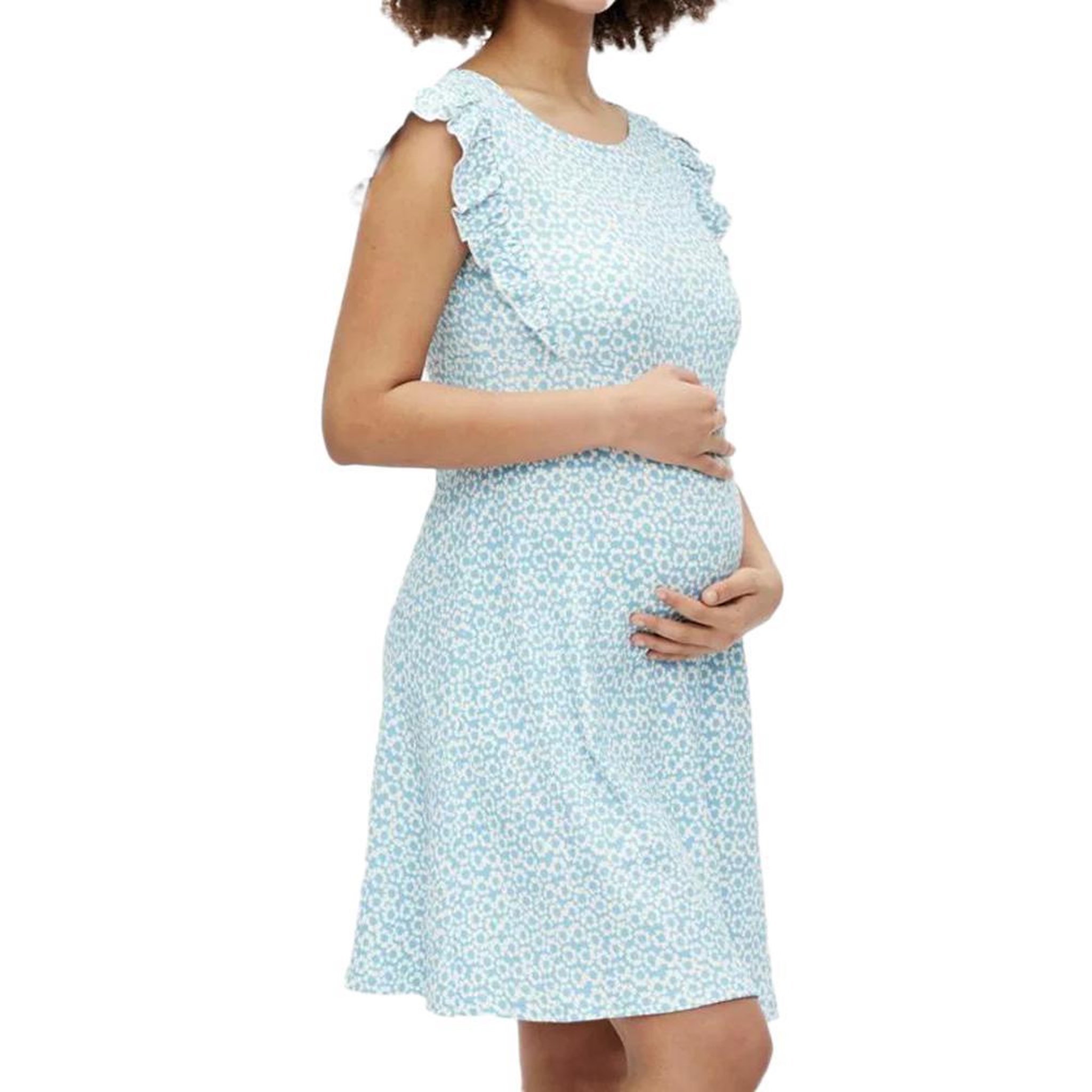 MAMALICIOUS Robe de Grossesse  Femme Mamalicious Flora. Coloris disponibles : Bleu