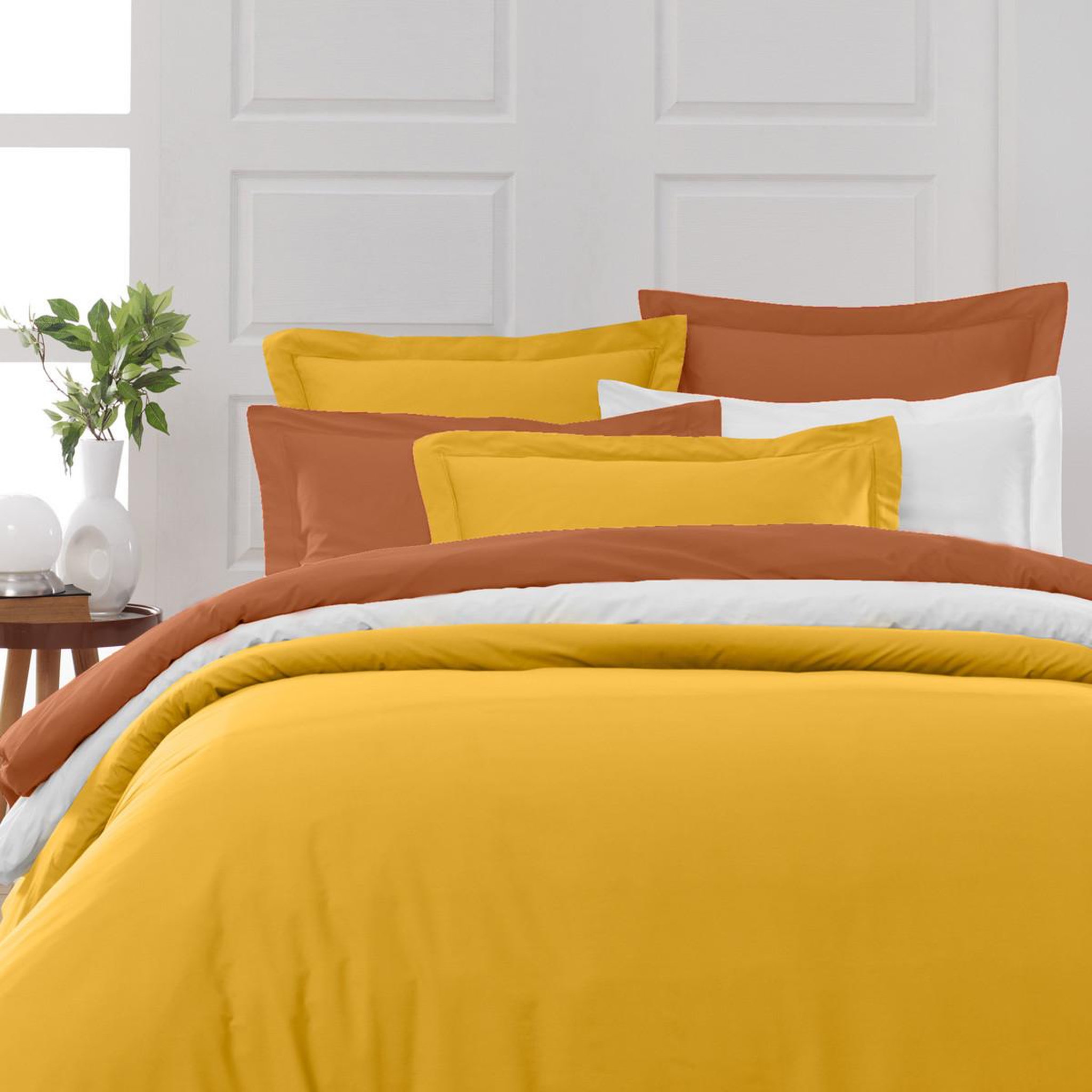 Voir la diapositive 5 : Sensei Maison Drap plat en percale de coton SOFT PERCALE