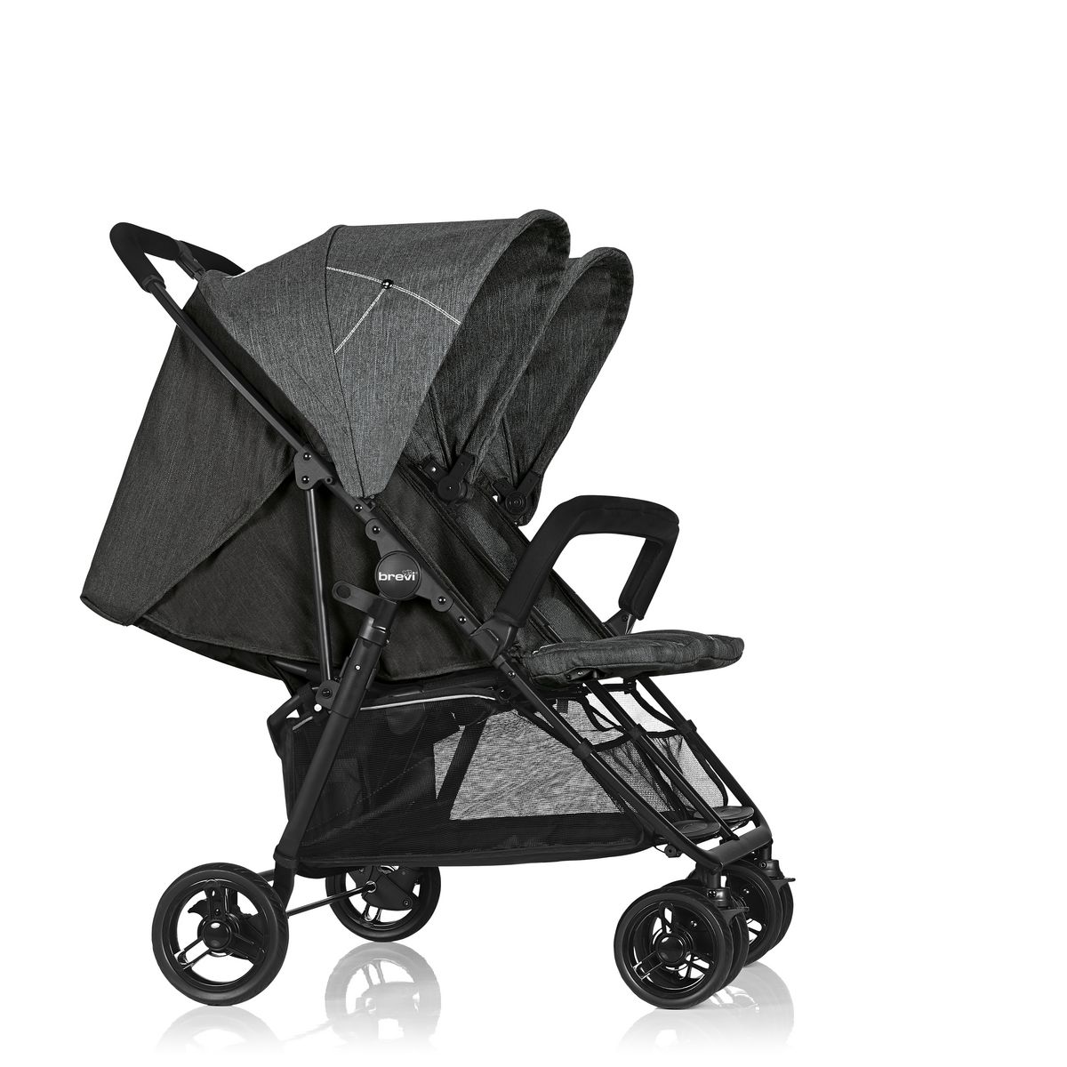 BREVI Poussette double avec assise côte à côte Indue