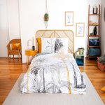 Home collection Parure Housse De Couette 3pcs 240x220 100% Coton Bci Adouci 57 Fils Mig - Soli