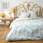 Voir la diapositive 1 : FUTURE HOME Parure de lit 2 personnes en coton 57 fils imprimé bleu