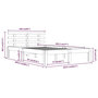 Voir la diapositive 6 : VIDAXL Cadre de lit sans matelas blanc bois massif 160x200 cm