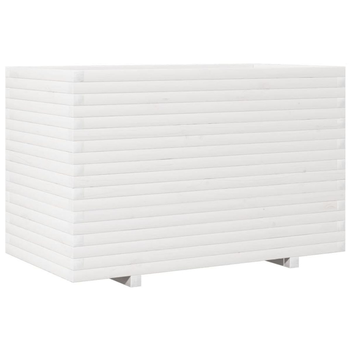 VIDAXL Jardiniere blanc 110x60x72 cm bois de pin massif