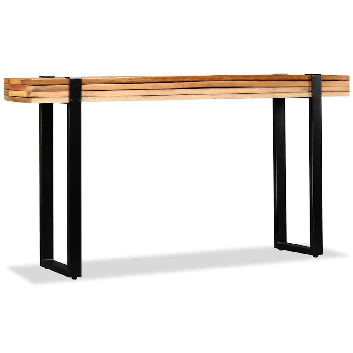 VIDAXL Table console Bois de recuperation massif reglable
