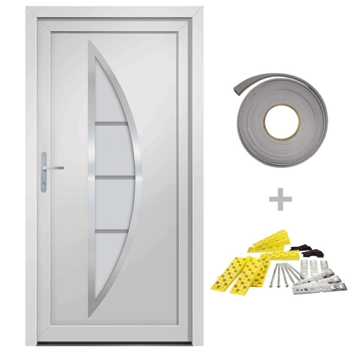 VIDAXL Porte d'entree Blanc 98x208 cm PVC