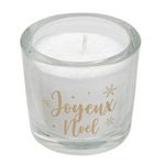 ATMOSPHERA Bougie Déco  Joyeux Noël  6cm Blanc