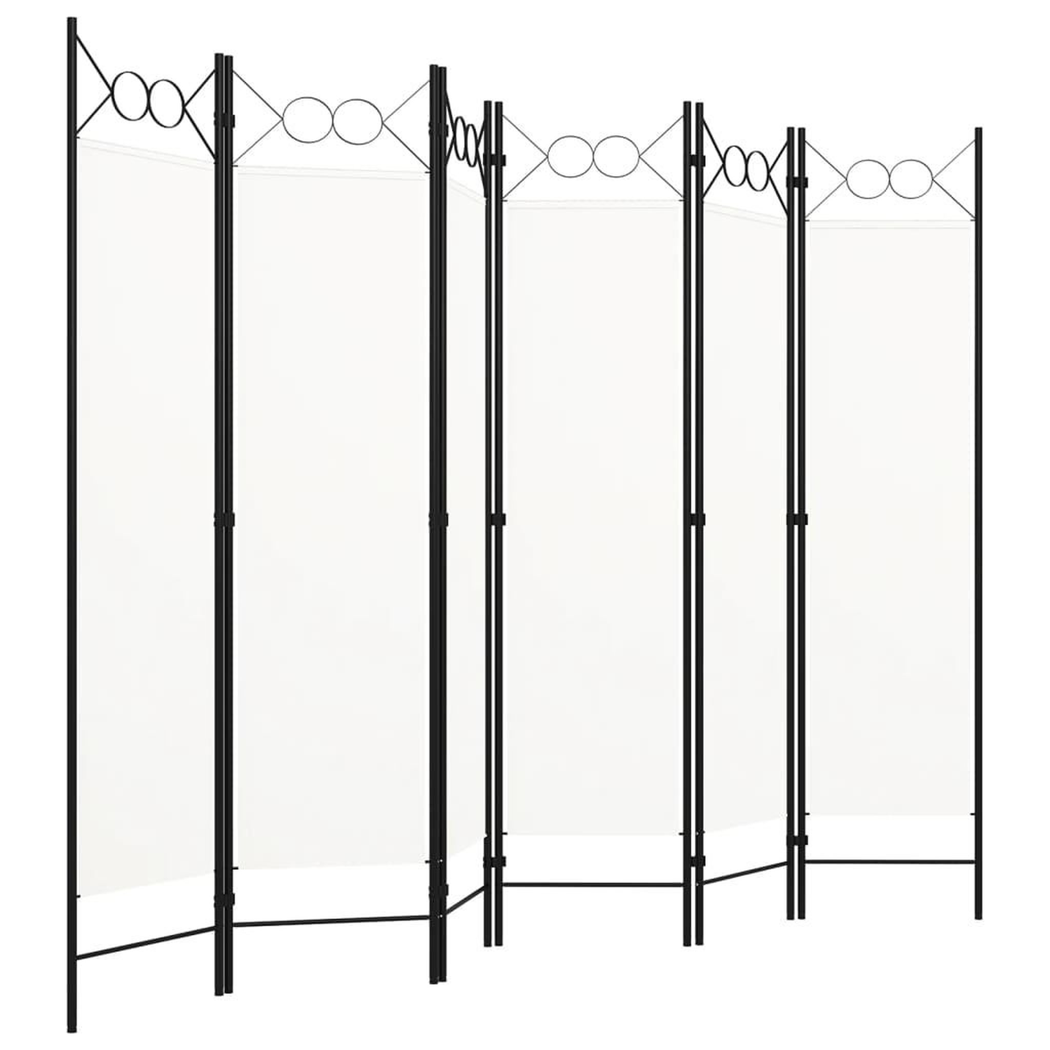 Voir la diapositive 2 : VIDAXL Cloison de separation 6 panneaux Blanc 240x180 cm