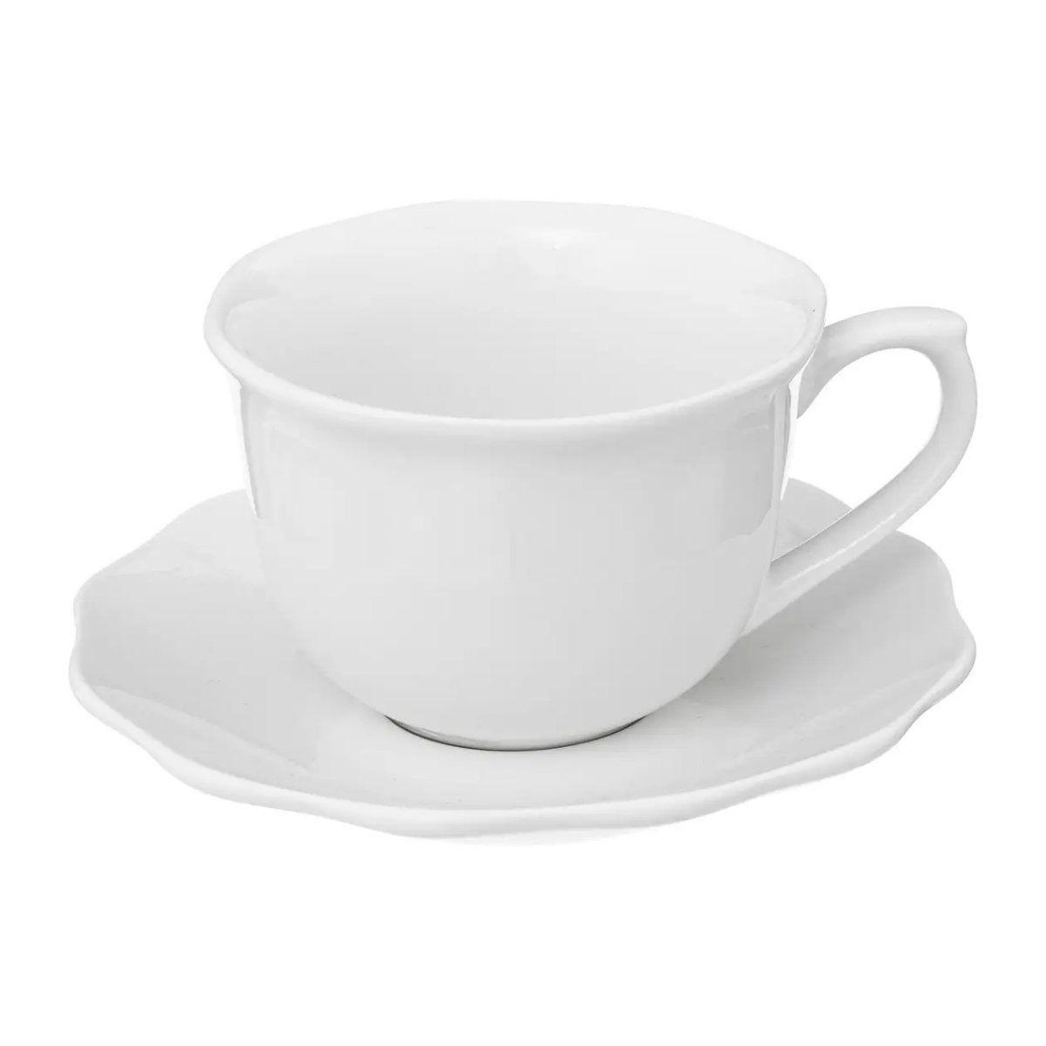 Voir la diapositive 2 : SECRET DE GOURMET Lot de 6 tasses & sous tasses  alma  23cl blanc