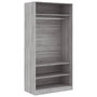 Voir la diapositive 2 : VIDAXL Garde-robe sonoma gris 100x50x200 cm bois d'ingenierie