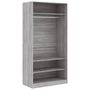 Voir la diapositive 2 : VIDAXL Garde-robe sonoma gris 100x50x200 cm bois d'ingenierie